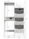 Waschmaschinenumbauschrank >Free< in Weiß - 126x195x68cm (BxHxT)