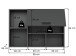 Hängeschrank >Free< in Anthrazit - 95x64x34cm (BxHxT)