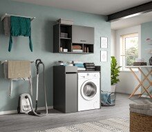 Waschmaschinenumbauschrank >Free< in Anthrazit -...