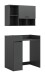 Waschmaschinenumbauschrank >Free< in Anthrazit - 95x195x60cm (BxHxT)