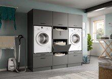 Waschmaschinenumbauschrank >Free< in Anthrazit -...