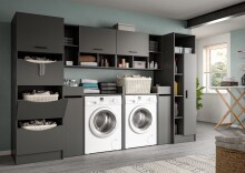 Waschmaschinenumbauschrank >Free< in Anthrazit -...