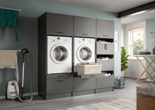 Waschmaschinenumbauschrank >Free< in Anthrazit -...