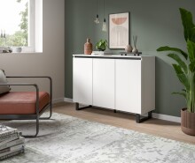 Sideboard >Tomasa< in Weiß - 120x84x36cm (BxHxT)
