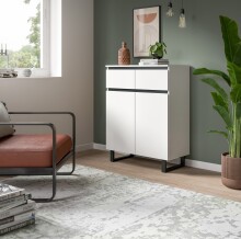 Kommode >Tomasa< in Weiß - 80x99x36cm (BxHxT)