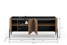 Lowboard >Neo< in Evoke Oak - 153x62x40cm (BxHxT)
