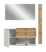 Garderoben-Set >Naro< in Weiß - 158x194x37cm (BxHxT)