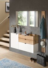 Garderoben-Set >Naro< in Weiß - 158x194x37cm (BxHxT)