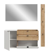 Garderoben-Set >Naro< in Weiß - 158x194x37cm (BxHxT)