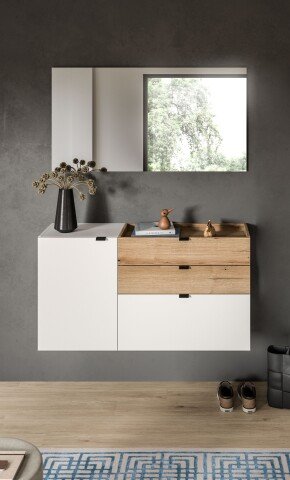 Garderoben-Set >Naro< in Weiß - 120x194x37cm (BxHxT)