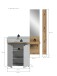 Garderoben-Set >Naro< in Grau - 148x194x37cm (BxHxT)