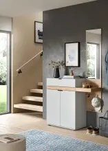Garderoben-Set >Naro< in Grau - 110x194x37cm (BxHxT)