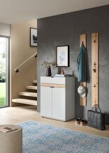 Garderoben-Set >Naro< in Grau - 150x194x37cm (BxHxT)