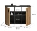 Waschbeckenunterschrank >Mone< in Basalt / Artisan Oak - 80x59x30cm (BxHxT)