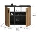 Waschbeckenunterschrank >Mone< in Basalt / Artisan Oak - 80x59x30cm (BxHxT)