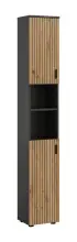 Hochschrank >Mone< in Basalt / Artisan Oak -...