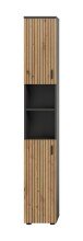 Hochschrank >Mone< in Basalt / Artisan Oak -...