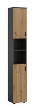 Hochschrank >Mone< in Basalt / Artisan Oak -...