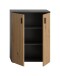 Hochschrank >Mone< in Basalt / Artisan Oak - 60x81x30cm (BxHxT)