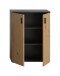 Hochschrank >Mone< in Basalt / Artisan Oak - 60x81x30cm (BxHxT)