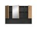 Badezimmerspiegelschrank >Mone< in Basalt / Artisan Oak - 80x55x17cm (BxHxT)