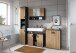 Badezimmerspiegelschrank >Mone< in Basalt / Artisan Oak - 80x55x17cm (BxHxT)