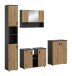 Badezimmer-Set >Mone< in Basalt / Artisan Oak - 200x192x30cm (BxHxT)