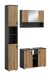 Badezimmer-Set >Mone< in Basalt / Artisan Oak - 125x192x30cm (BxHxT)