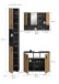 Badezimmer-Set >Mone< in Basalt / Artisan Oak - 125x192x30cm (BxHxT)
