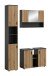 Badezimmer-Set >Mone< in Basalt / Artisan Oak - 125x192x30cm (BxHxT)