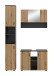Badezimmer-Set >Mone< in Basalt / Artisan Oak - 125x192x30cm (BxHxT)