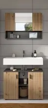 Badezimmer-Set >Mone< in Basalt / Artisan Oak -...