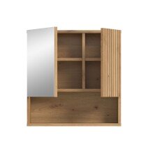 Badezimmerspiegelschrank >Mone< in artisan oak - 60x55x17cm (BxHxT)