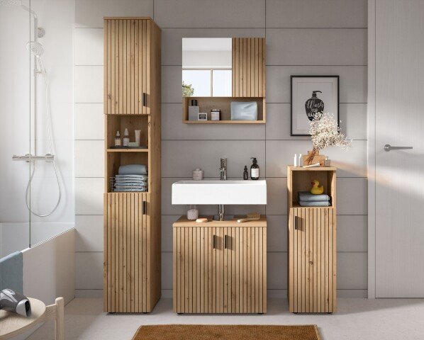 Badezimmer-Set >Mone< in artisan oak - 150x192x30cm (BxHxT)