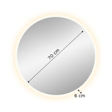 Spiegel >Drive< in artisan oak - 70x70x6cm (BxHxT)