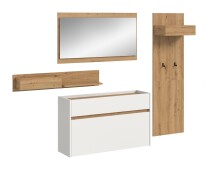 Garderoben-Set >Drive< in Weiß - 192x205x32cm (BxHxT)