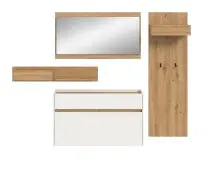 Garderoben-Set >Drive< in Weiß - 192x205x32cm...