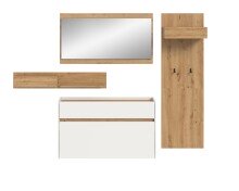 Garderoben-Set >Drive< in Weiß - 192x205x32cm (BxHxT)