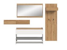 Garderoben-Set >Drive< in Weiß - 192x205x32cm (BxHxT)