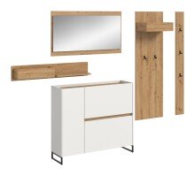 Garderoben-Set >Drive< in Weiß - 192x236x32cm...