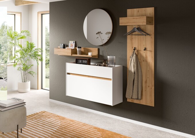 Garderoben-Set >Drive< in Weiß - 197x205x32cm (BxHxT)