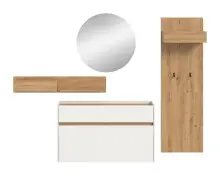 Garderoben-Set >Drive< in Weiß - 197x205x32cm...