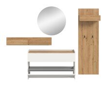 Garderoben-Set >Drive< in Weiß - 197x205x32cm (BxHxT)