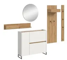 Garderoben-Set >Drive< in Weiß - 197x236x32cm...