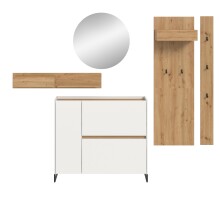 Garderoben-Set >Drive< in Weiß - 197x236x32cm (BxHxT)