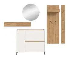 Garderoben-Set >Drive< in Weiß - 197x236x32cm...