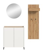 Garderoben-Set >Drive< in Weiß - 197x175x32cm...