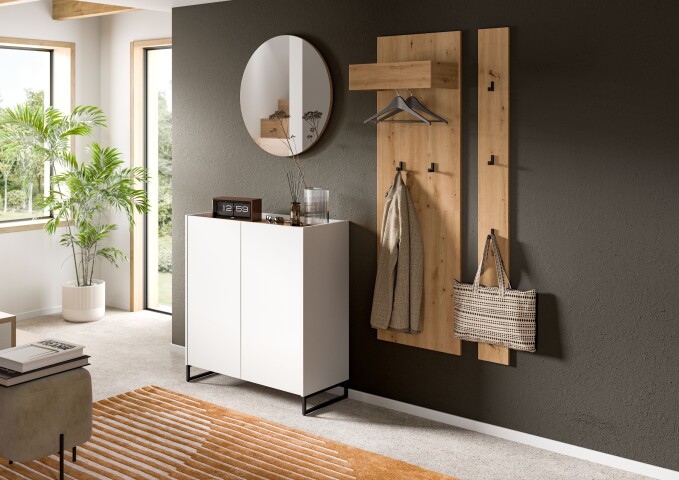 Garderoben-Set >Drive< in Weiß - 197x206x32cm (BxHxT)