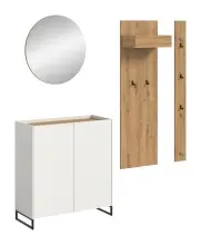 Garderoben-Set >Drive< in Weiß - 197x206x32cm...