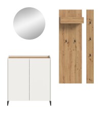 Garderoben-Set >Drive< in Weiß - 197x206x32cm (BxHxT)